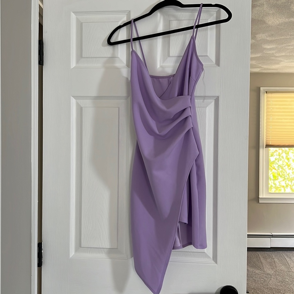 Purple body con dress
